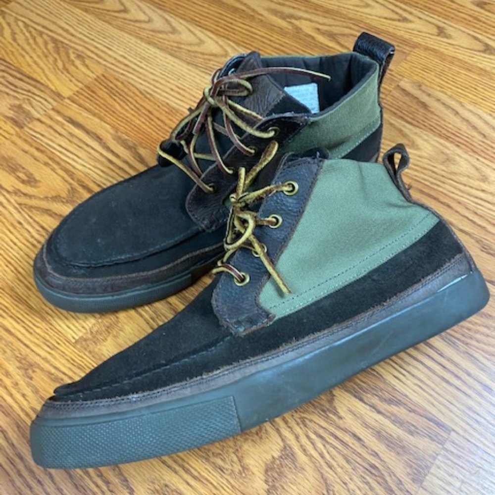 Hi Top Polo Men's Shoes Sz 13 Brown and Green In Great Condition